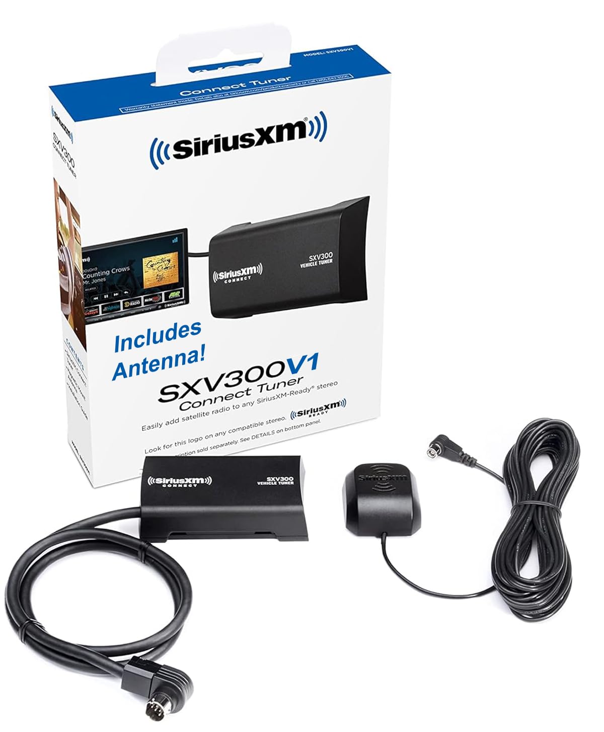 SiriusConnect SXV300V1 SiriusXM Vehicle Tuner for Car Radio - Satellite Radio Receiver with Easy Installation | Perfect for Road Trips, Commuting & Long Drives