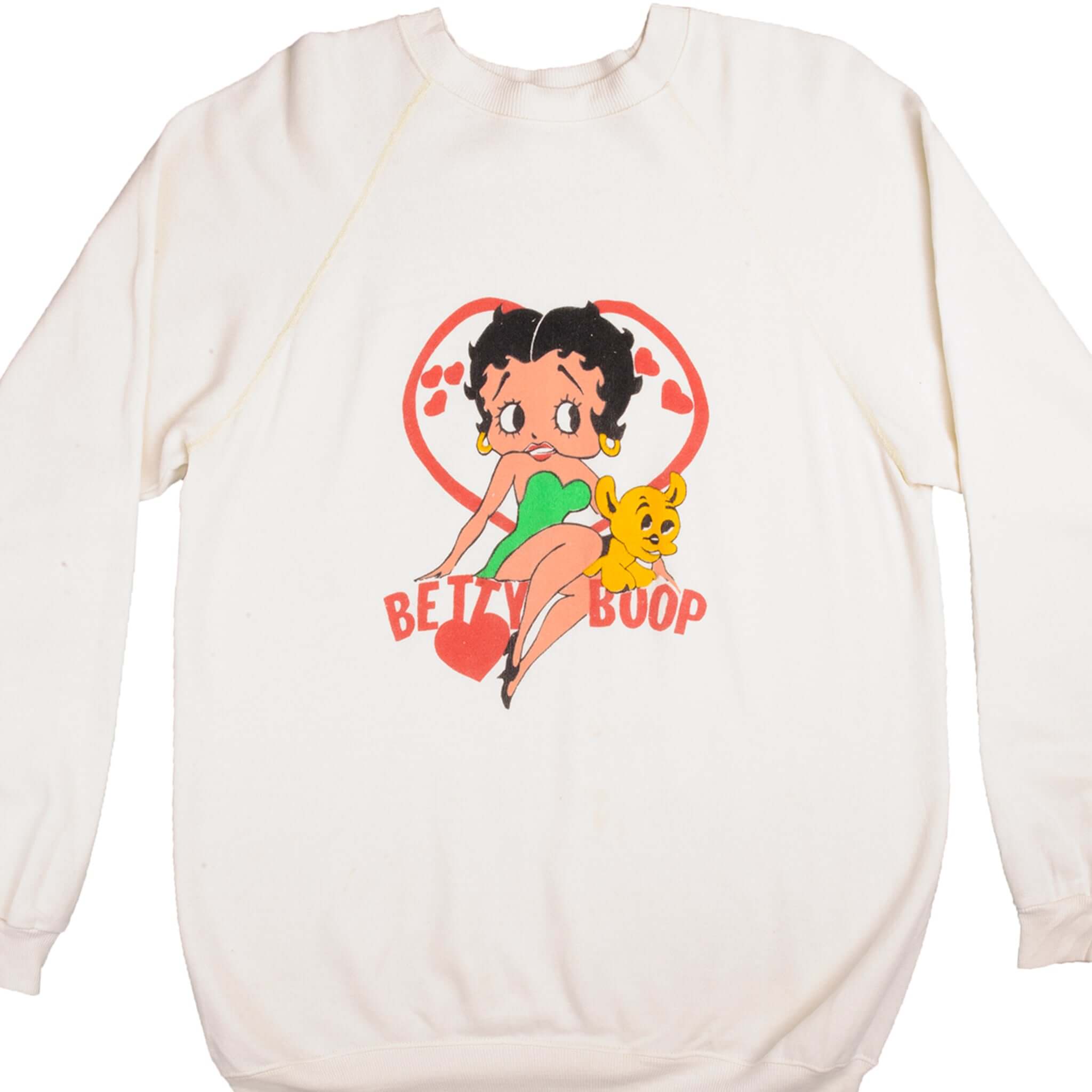 Vintage Betty Boop Sweatshirt 1980s - Large Size, Made in USA - Retro Cartoon Graphic Hoodie for Women, Casual Wear & Collectible Fashion