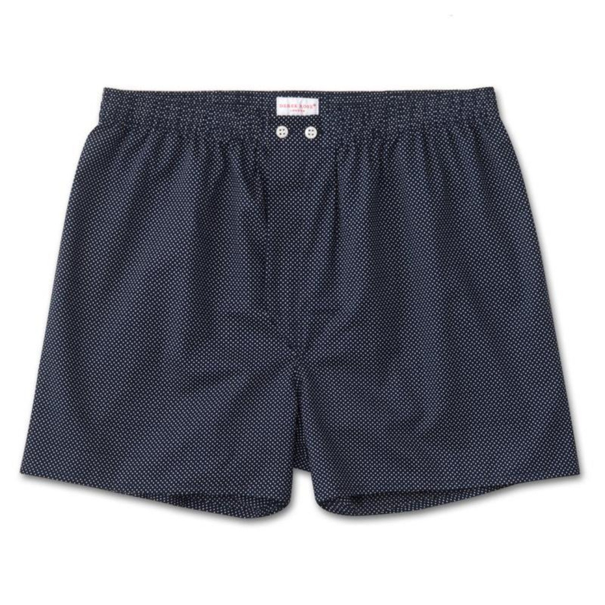 DEREK ROSE Plaza 21 Cotton Batiste Classic Fit Men's Boxer Briefs - Soft & Breathable Underwear for Everyday Comfort, Lounge & Sleep