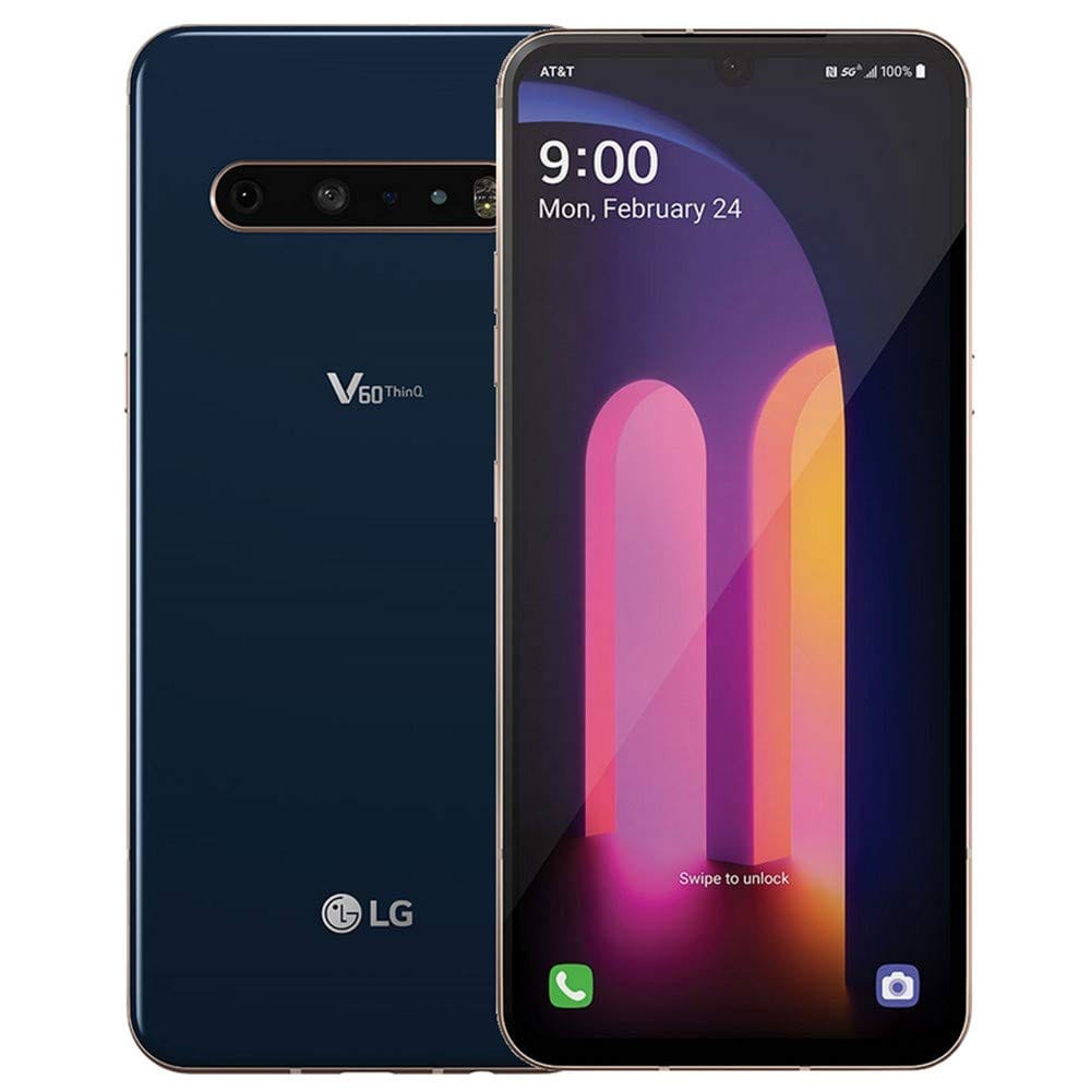 LG V60 ThinQ 128GB Smartphone - T-Mobile Unlocked, Classy Blue - Fast 5G, Dual Screen Ready for Gaming & Productivity