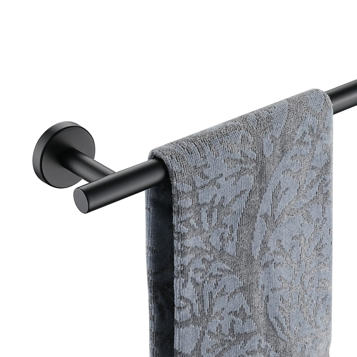 9 Inch Matte Black Towel Bar - 304 Stainless Steel Heavy Duty 0.8mm Thick Bathroom Towel Rack - 12.1 Inch Wall Mounted Towel Holder for Bathroom, Kitchen & Laundry Room (Model TB110L9-PB)