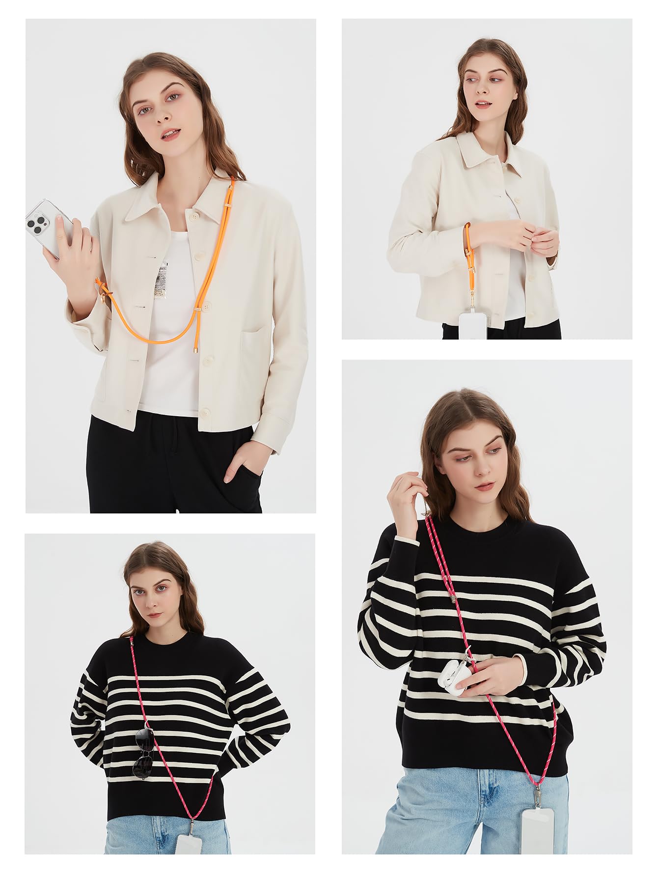 Project-CB Adjustable Phone Lanyard with Tether Tab - Crossbody Strap for Secure Neck & Shoulder Wear - Perfect for Work, Travel, and Outdoor Activities