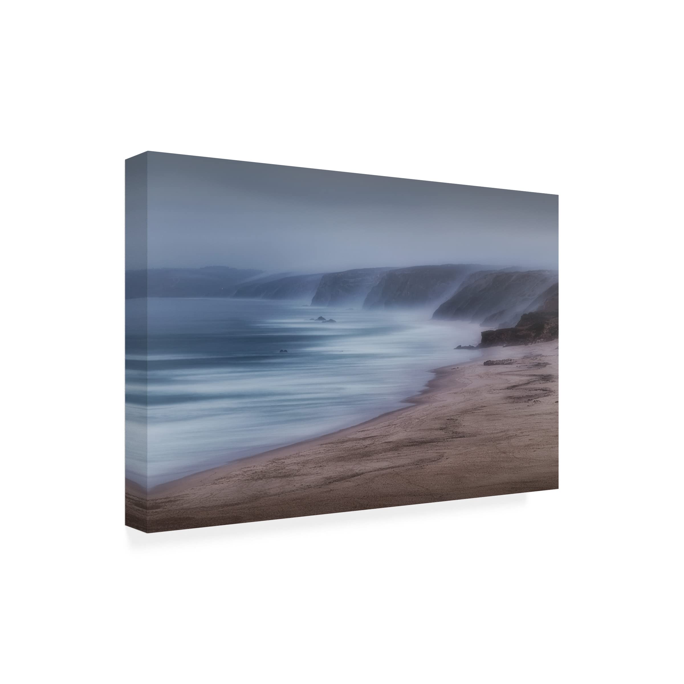 Trademark Fine Art 'Mists' by Lola Gutierrez - Stunning Canvas Wall Art for Living Room, Bedroom & Office Decor | Modern Abstract Landscape Painting