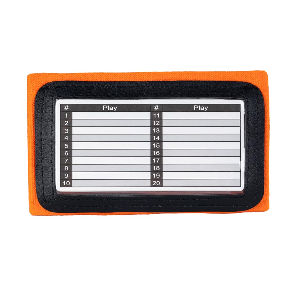 Football Wrist Coach 5 Pack - Triple Window QB Wristband Playbook - Perfect for Flag, Tackle, and Youth Football Training