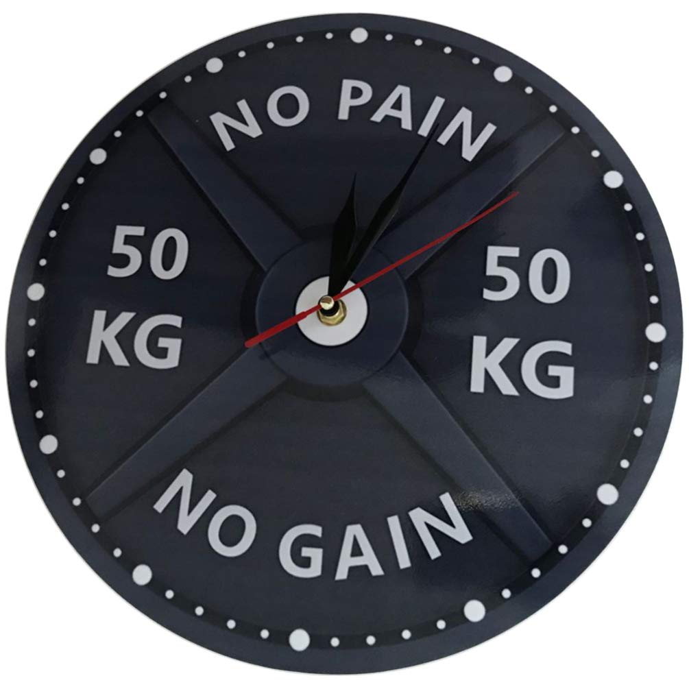 VOSAREA Silent Gym Wall Clock with Timer - No Ticking Noise, Motivational 