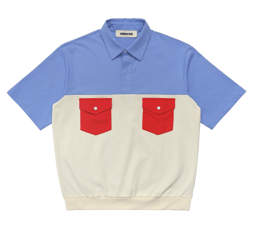 Color Block Western Polo Shirt for Men - Stylish Cowboy Button Up Top for Rodeo, Ranch & Casual Wear