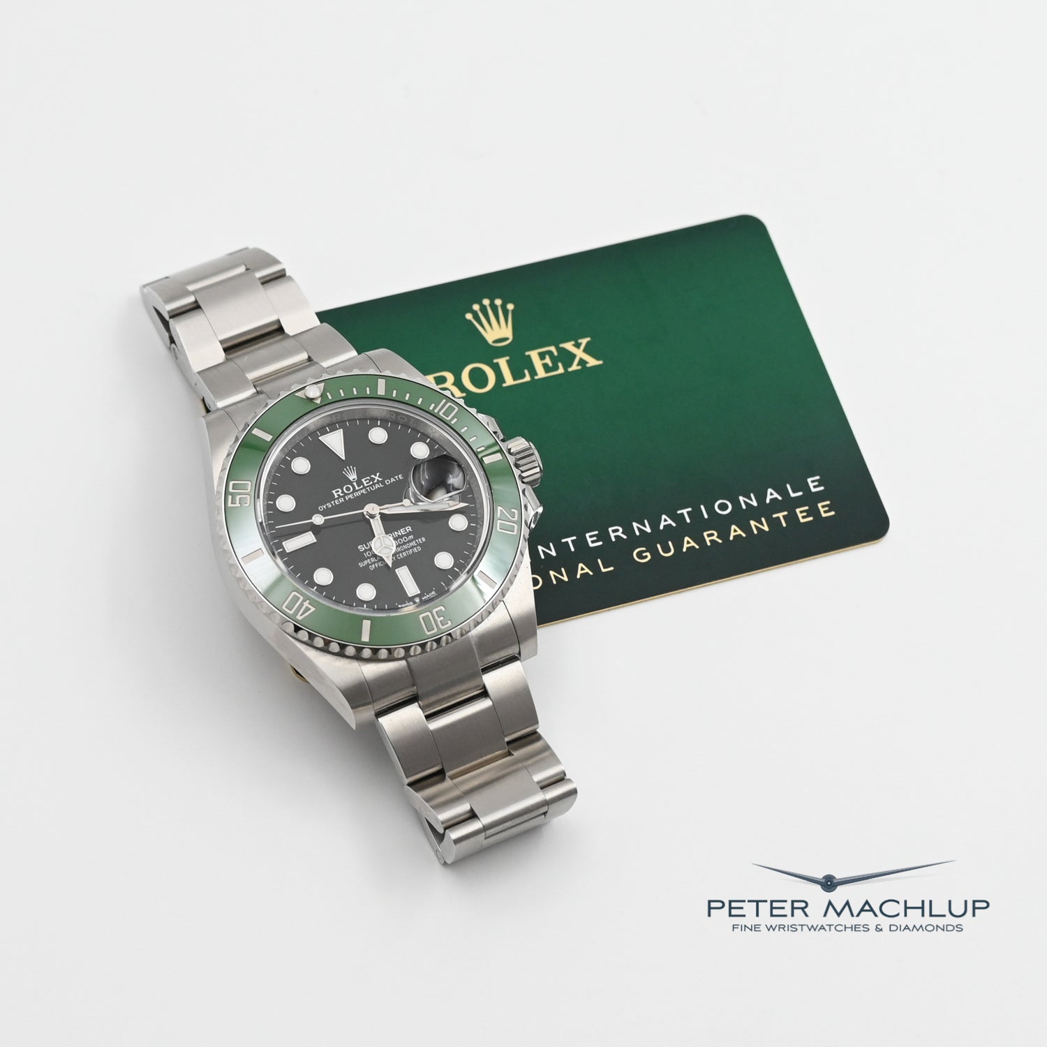Rolex Submariner Date 41mm Stainless Steel Watch with Green Ceramic Bezel - Luxury Dive Watch for Men, Perfect for Professional Diving, Business Meetings & Special Occasions