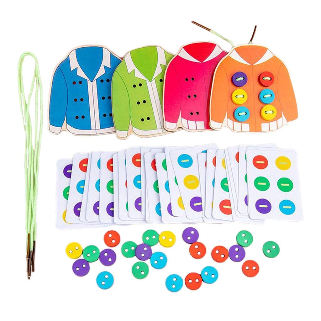 Best Lacing Toys for Toddlers - Threading & Sewing Button Activity for Kids Ages 3-5 | Fine Motor Skills Development Toy for Preschool Learning