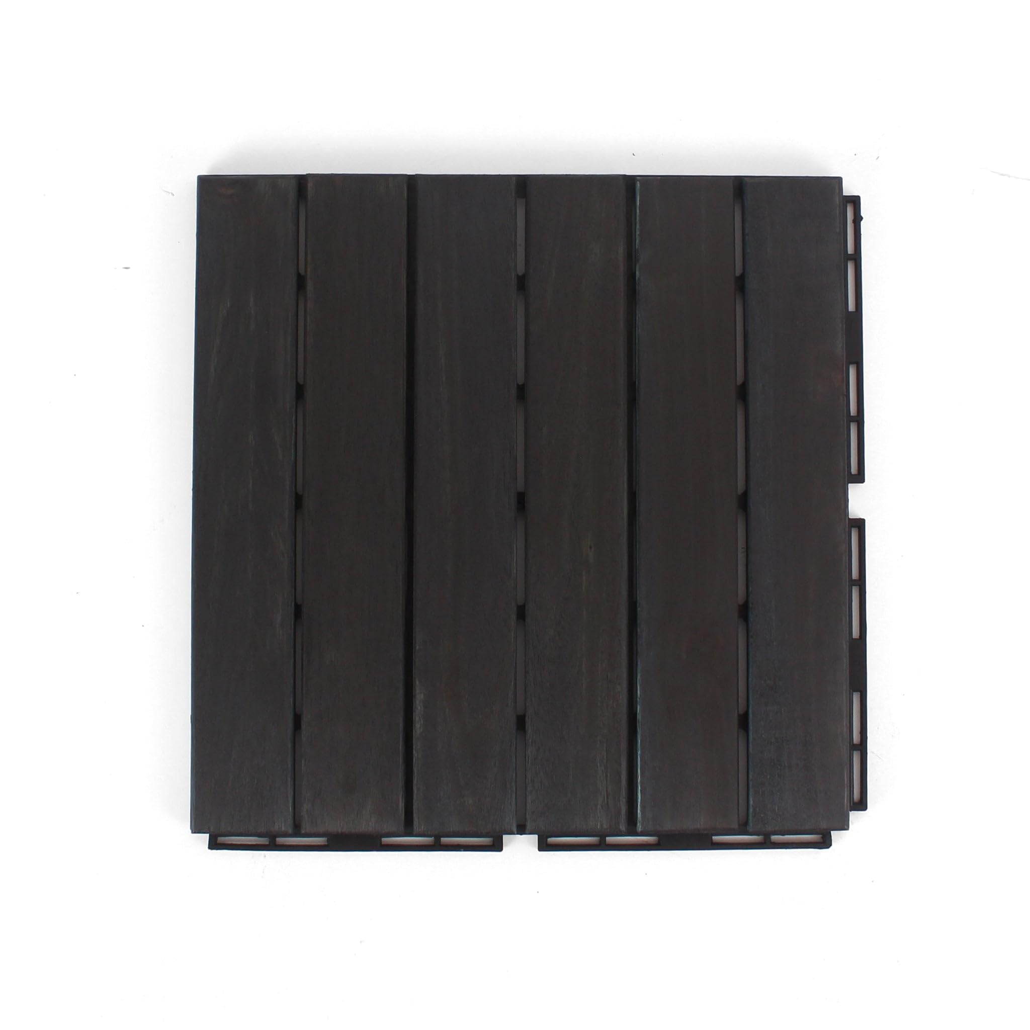 Interlocking Wood Deck Tiles for Patio, Balcony & Outdoor Flooring - Easy DIY Installation, 20-Pack in Blue Bayou/Straight Design - Perfect for Backyard, Poolside & Rooftop Decks