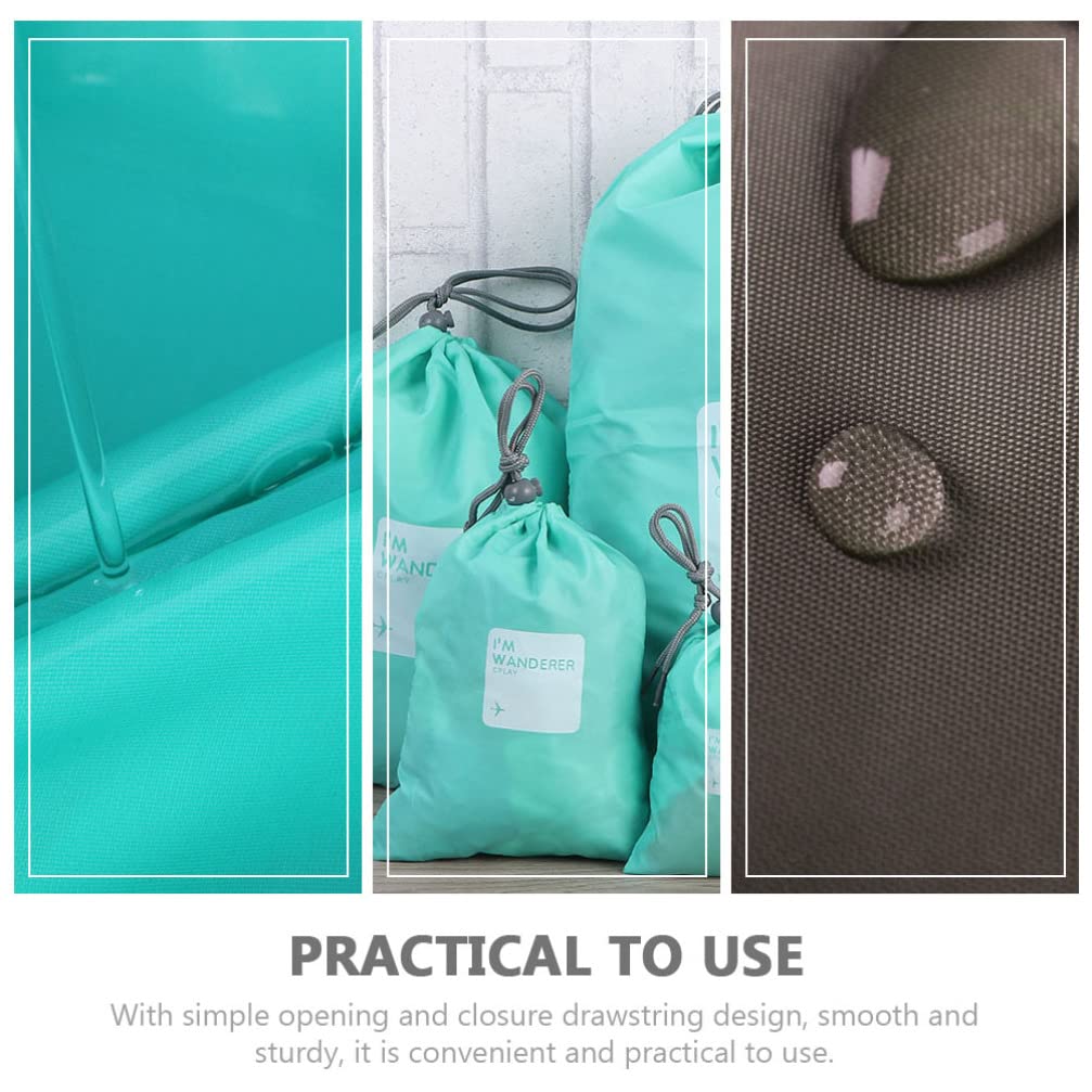 BESPORTBLE 8-Piece Waterproof Drawstring Storage Bags Set - Travel Accessories, Outdoor Gear, Multi-Functional Pouch for Camping, Beach, Gym & Organization - Durable & Convenient Travel Supplies