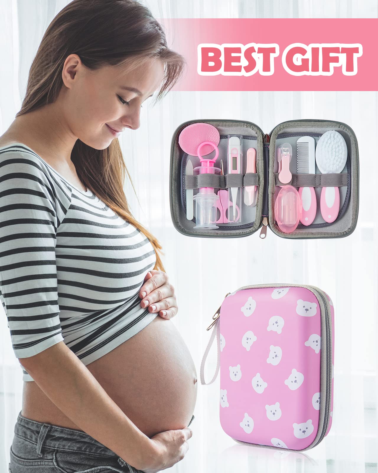 Lictin Baby Grooming & Health Care Kit - Newborn Essentials Set with Hair Brush, Comb, Nail Clippers & More for Infants & Toddlers | Perfect for Baby Shower Gifts & Nursery Care
