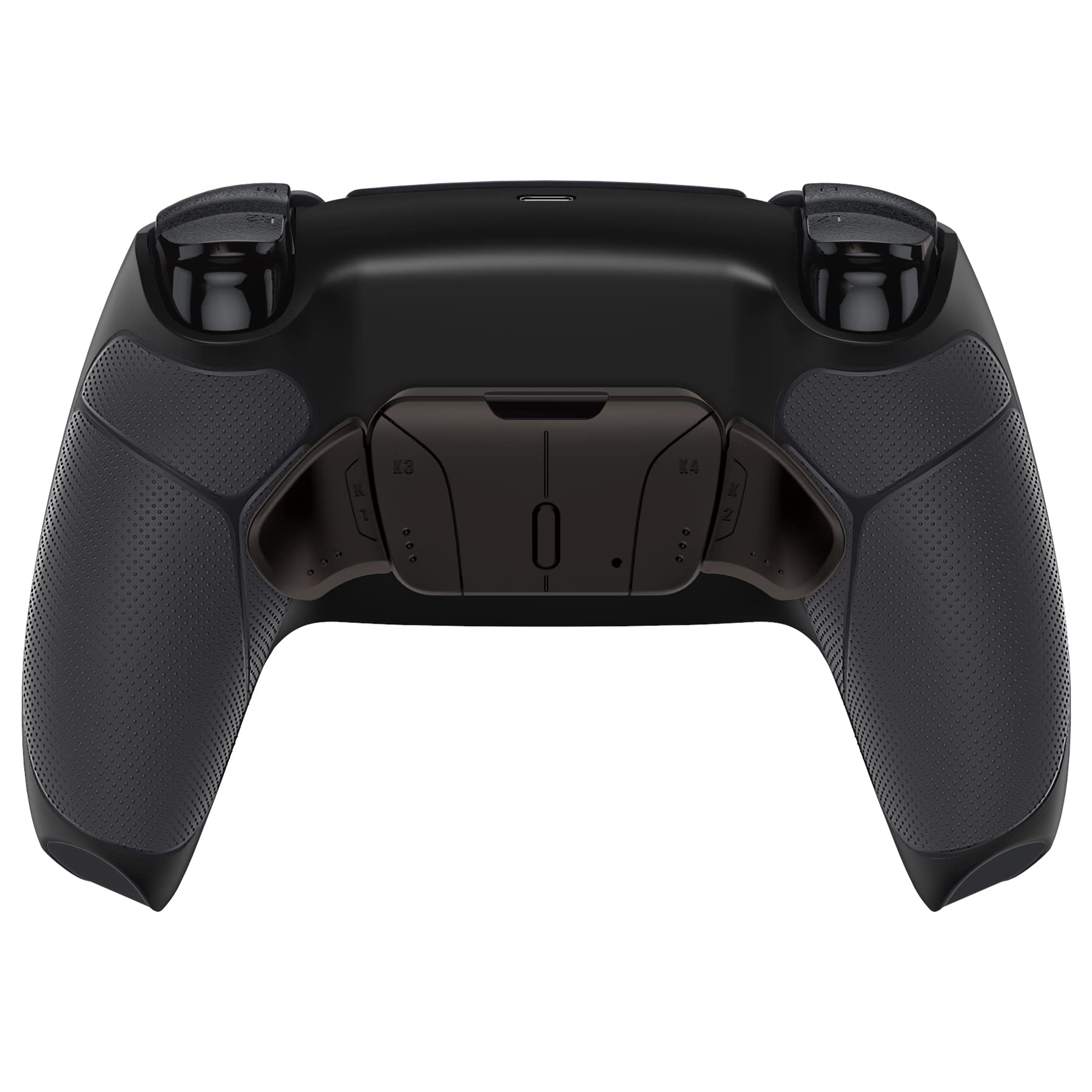 eXtremeRate Programmable RISE4 Metal Remap Kit for PS5 Controller BDM-030/040/050 - Remapping Board, Rubberized Grip Backplate Case & Metal Back Paddles (Black) - Perfect for Competitive Gaming & Custom Controller Setup