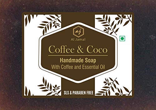 AL MASNOON Coffee & Coco Soap - 100g Natural Bath Bar for Fair & Glowing Skin | Exfoliating & Moisturizing Body Wash with Coffee & Coconut Oil | Perfect for Daily Skincare & Spa Relaxation