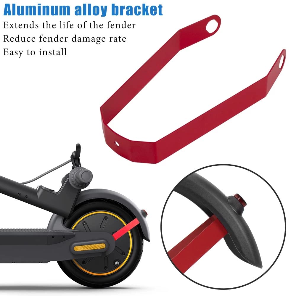Ninebot Max G30/G30LP Electric Scooter Rear Fender with LED Taillight - Durable Replacement Mudguard Bracket Accessory for Commuting & Outdoor Riding