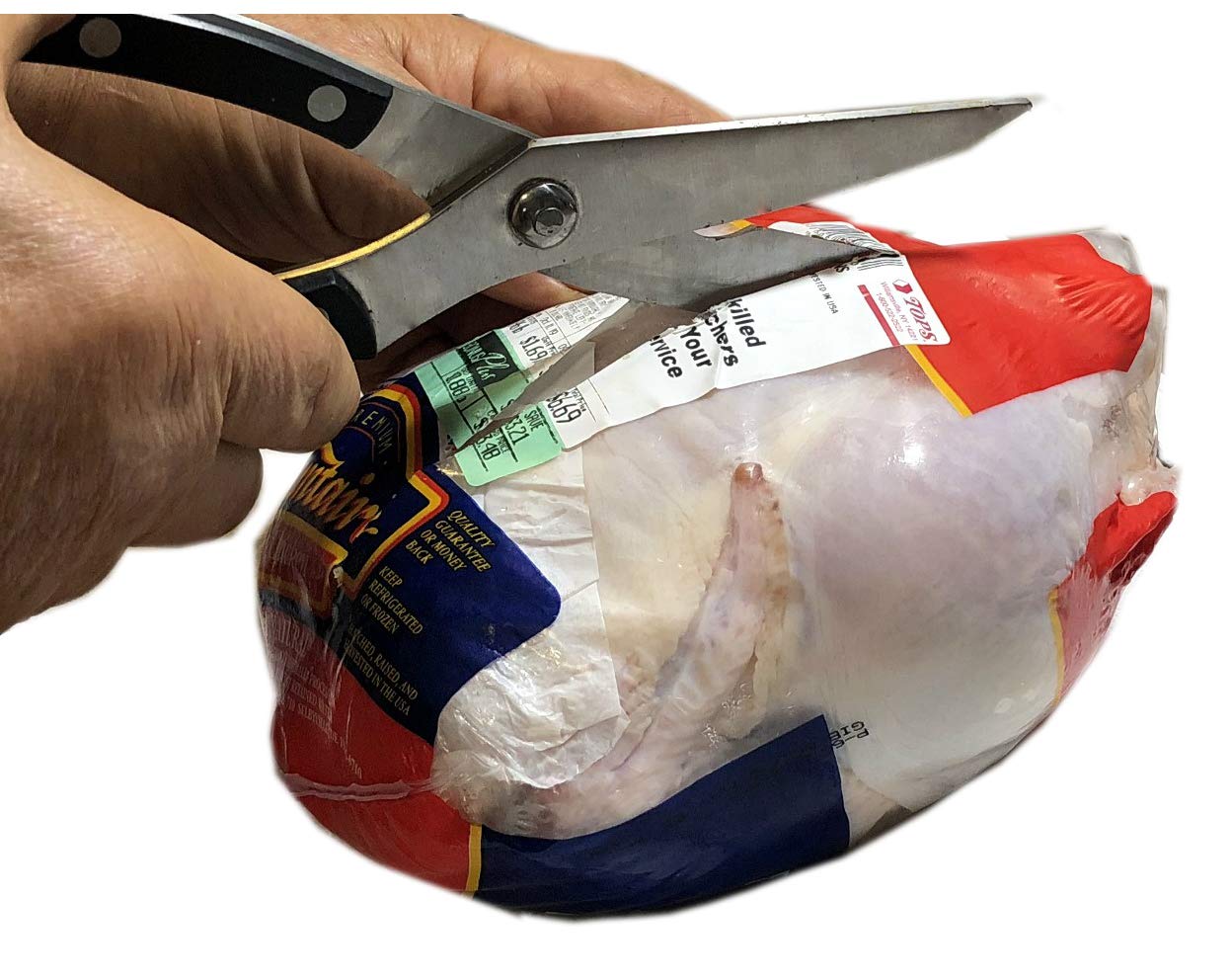 Heavy Duty Kitchen Scissors for Cutting Meat and Bones - Professional Stainless Steel Food Shears for Lobster, Poultry, Herbs - Chef Approved Multi-Purpose Cooking Tool (Perfect for Meal Prep, Butchering, and Seafood Preparation)