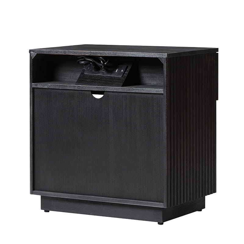 1 Drawer Nightstand with Open Shelf & USB Charging Station - Modern Bedside Table for Small Spaces, Bedroom, Living Room | Optional Types Available