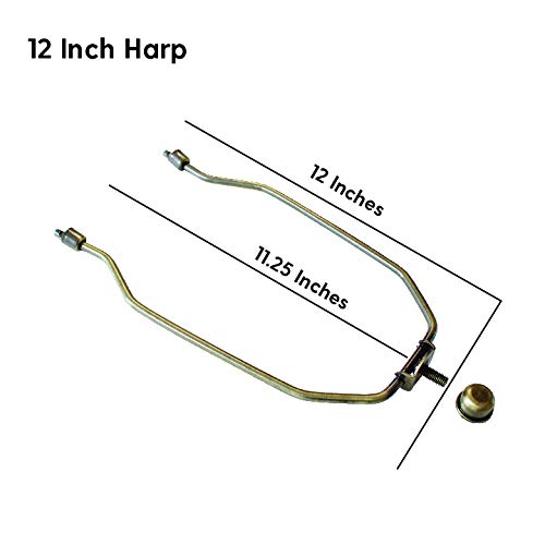 2-Pack Antique Brass Lamp Harp Set (12