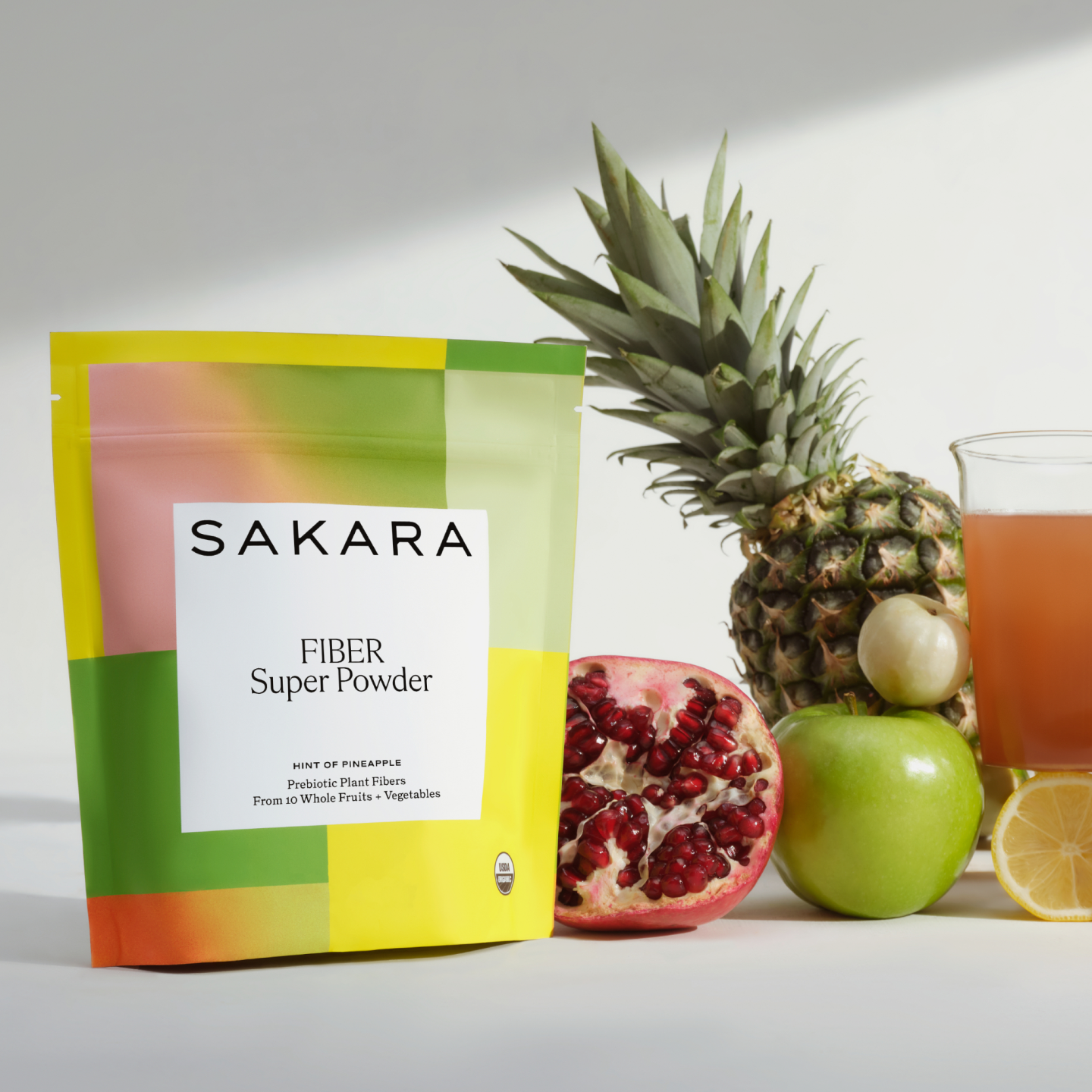 Sakara Life Fiber Super Powder - Organic Plant-Based Fiber Supplement for Digestive Health & Weight Management | Perfect for Smoothies, Juices & Daily Wellness Routine