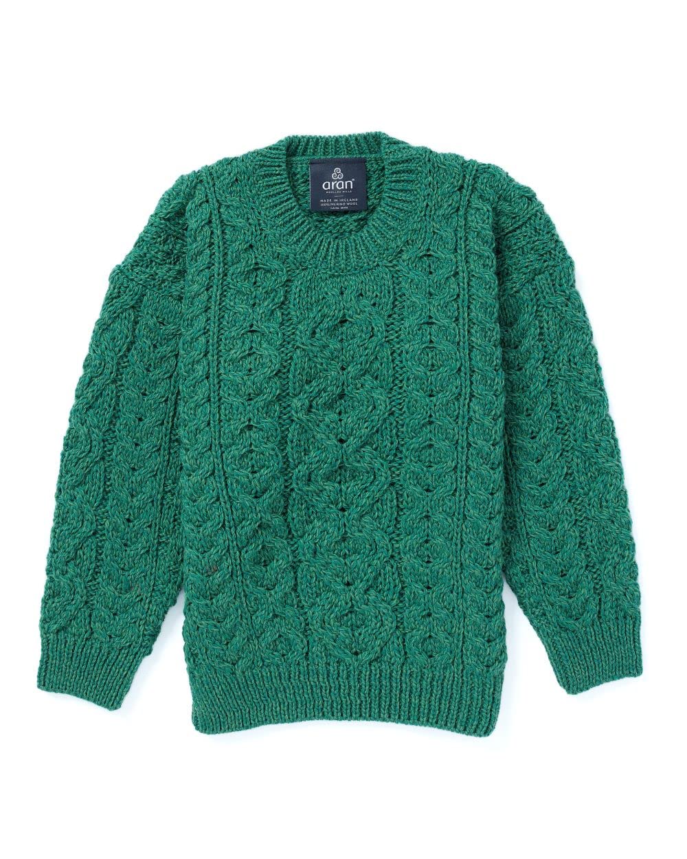 Ireland Kids' Merino Wool Crewneck Sweater - 100% Soft Warm Winter Pullover for Boys & Girls - Perfect for School, Outdoor Play & Family Photos