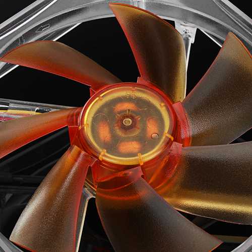 Akasa AK-183 L2B 120mm x 120mm x 25mm 3-Pin PC Cooling Fan with Twin Ball Bearing - Quiet Amber LED Case Fan for Computer, Gaming PC, and Server Cooling