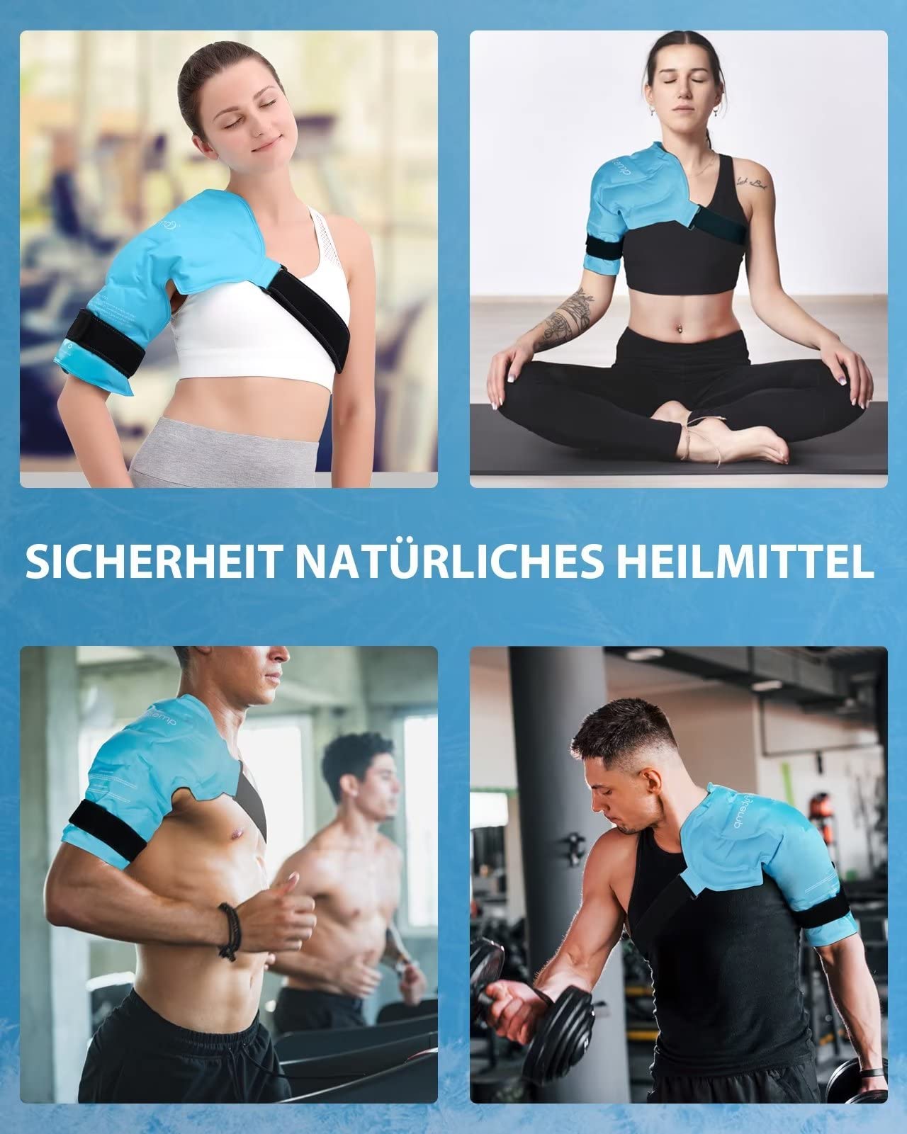 Comfytemp Reusable Shoulder Ice Pack Wrap for Hot & Cold Therapy - Large Gel Ice Pack for Rotator Cuff Injuries, Shoulder Pain Relief, Swelling, Bursitis & Post-Surgery Recovery - Perfect for Sports Injuries, Arthritis & Physical Therapy