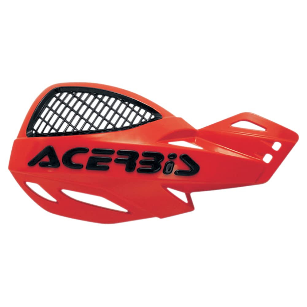 Acerbis Uniko Vented Handguards - Red | Dirt Bike Hand Protectors for Off-Road & Motocross Riding | ATV & Motorcycle Accessories