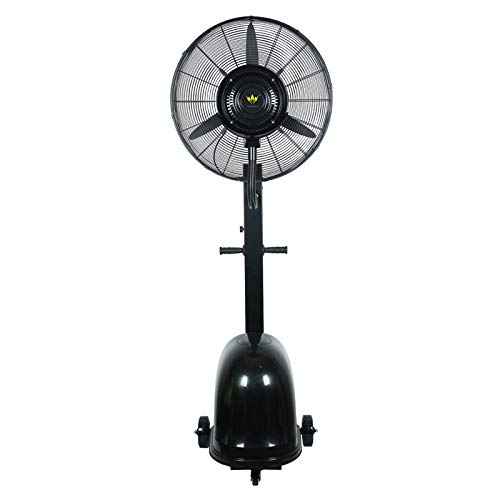 3 Speed Heavy-Duty Industrial Floor Fan - Powerful Oscillating Cooling Fan with Quiet Operation & Humidifying Misting Function - Commercial, Residential & Greenhouse Use for Warehouses, Offices, and Indoor Gardening