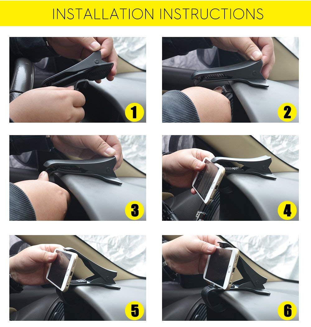 Car Phone Holder for iPhone & Samsung - 6.5