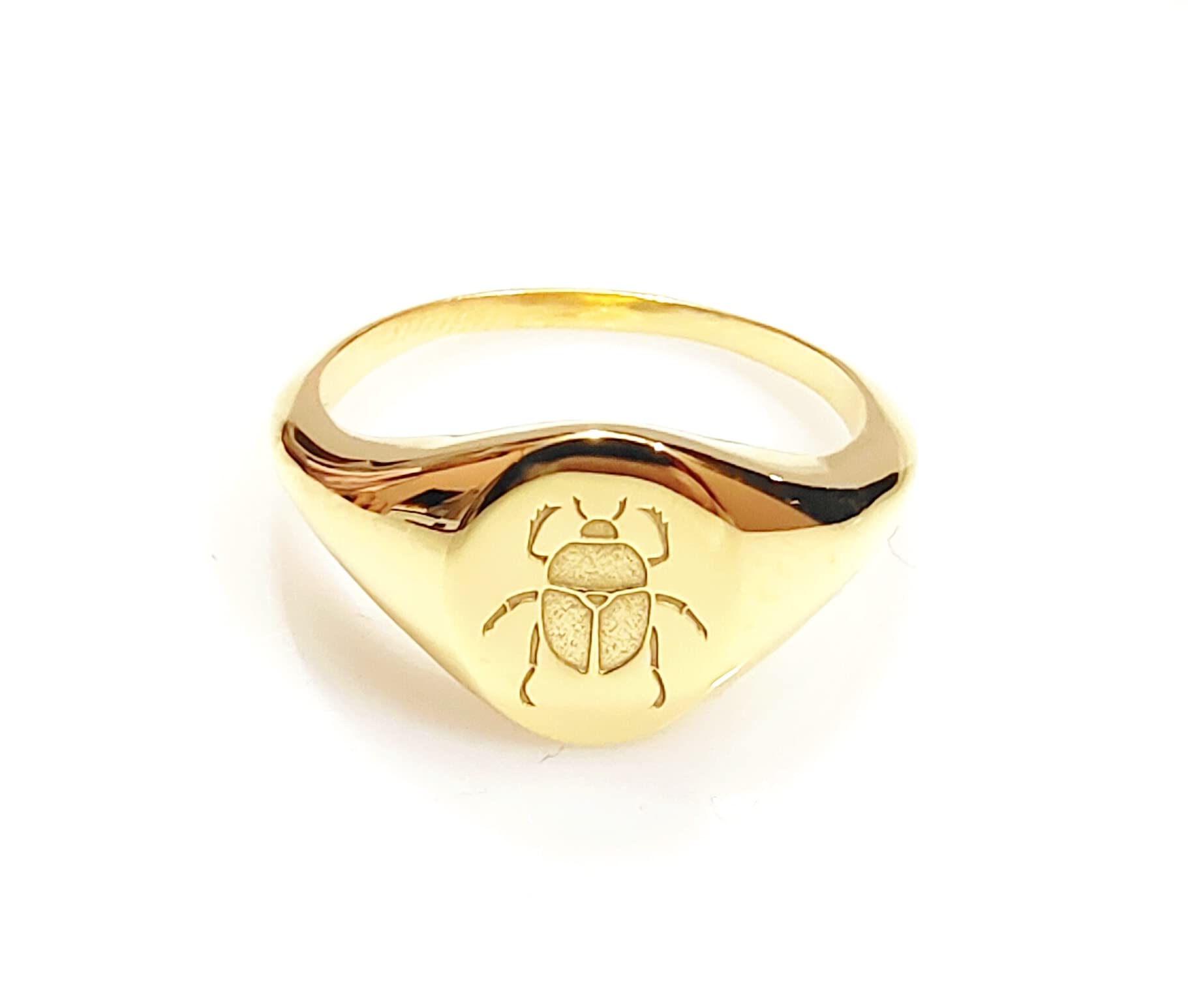 Sterling Silver Beetle Ring with Engraved Scarab Design - Vintage Insect Jewelry for Men & Women - Perfect for Gothic, Boho & Nature-Inspired Outfits