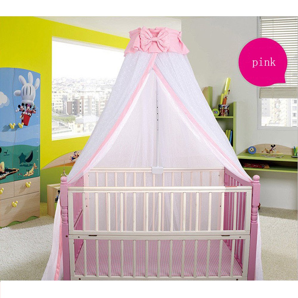 Breathable Crib Netting Canopy - Pink Mosquito Net for Baby Cribs & Kids Beds, Nursery Decor & Bedroom Protection - Perfect for Daytime Naps & Nighttime Sleep