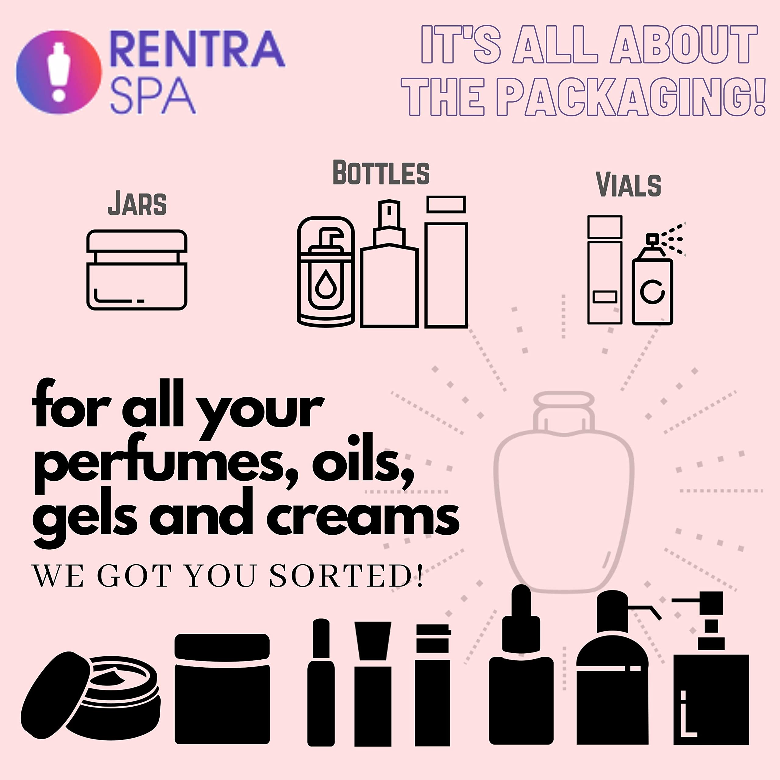 Rentra S.P.A 30ml Green Round Glass Bottle with Dropper, Silver Ring & Black Silicone Teat - Perfect for Essential Oils, DIY Skincare & Liquid Storage