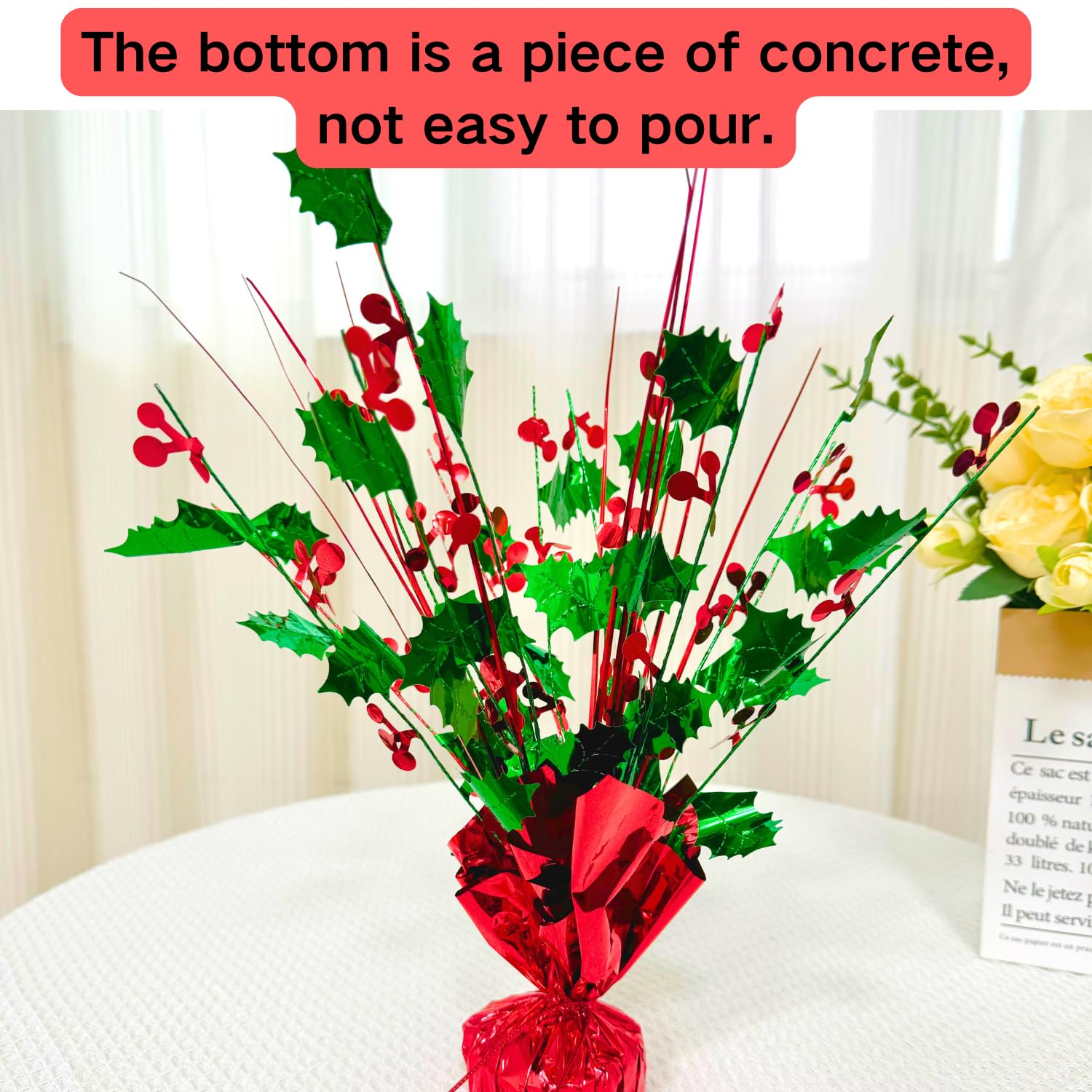 ALISSAR 2-Pack Christmas Centerpieces - Holiday Table Decorations for Home, Christmas & Birthday Parties | Elegant Festive Decor for Dining Table, Mantel & Holiday Gatherings