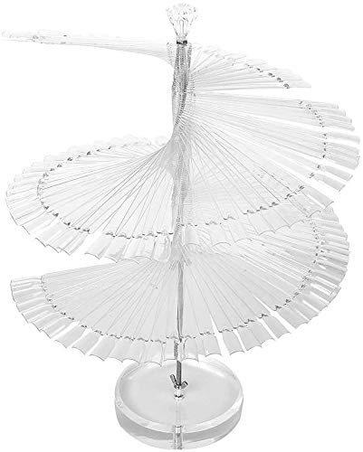 Feadem 120 Pcs Nail Color Display Stand - Spiral Nail Art Chart Holder for Salon & Home Use - Clear Acrylic Nail Polish Organizer for Gel Polish Practice & Professional Nail Showcase