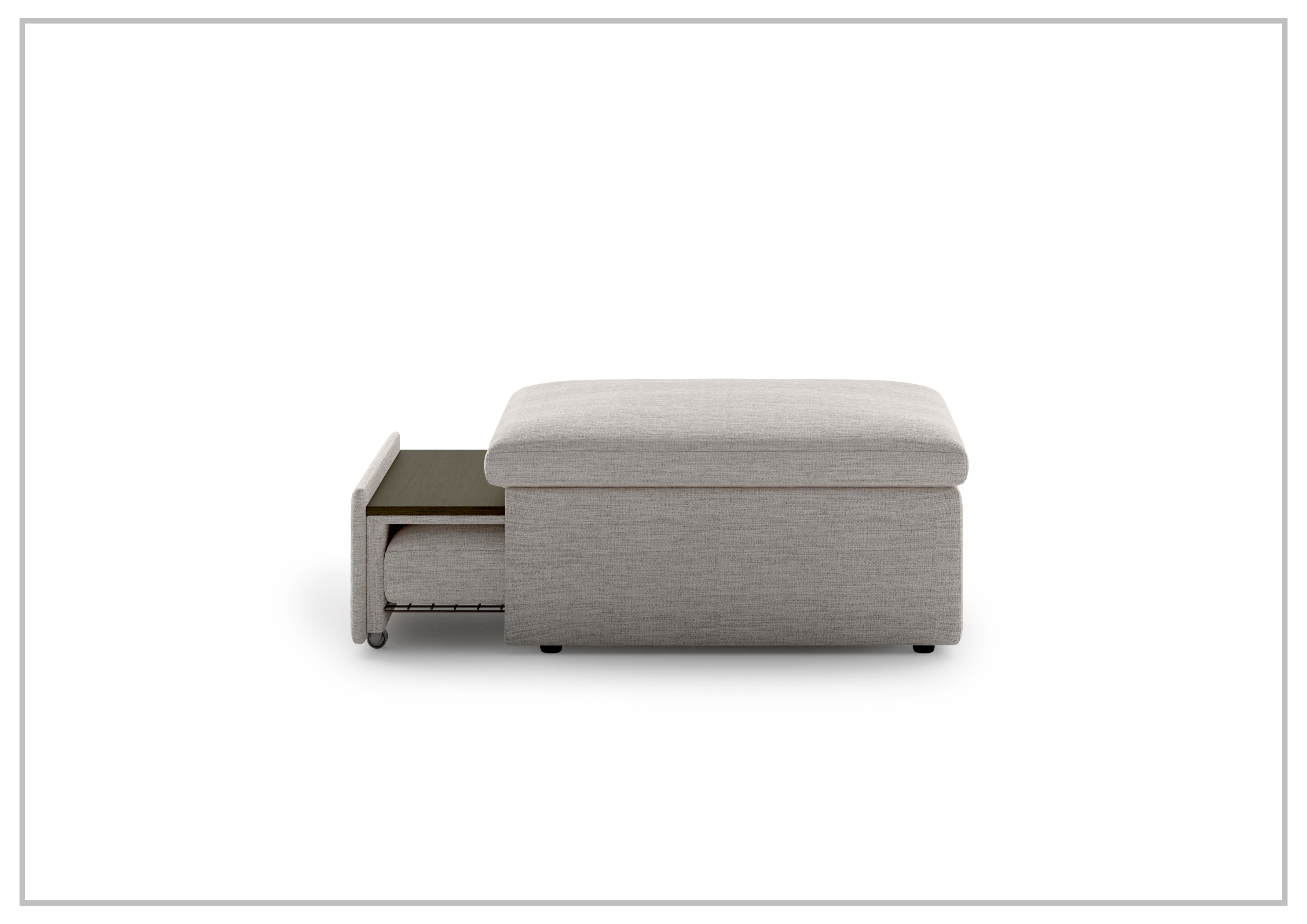 Luonto Otto Cot Size Sleeper Ottoman with Storage Drawer - Convertible Daybed for Guest Room, Nursery & Small Space Living - Perfect for Apartments, Dorms & Home Offices