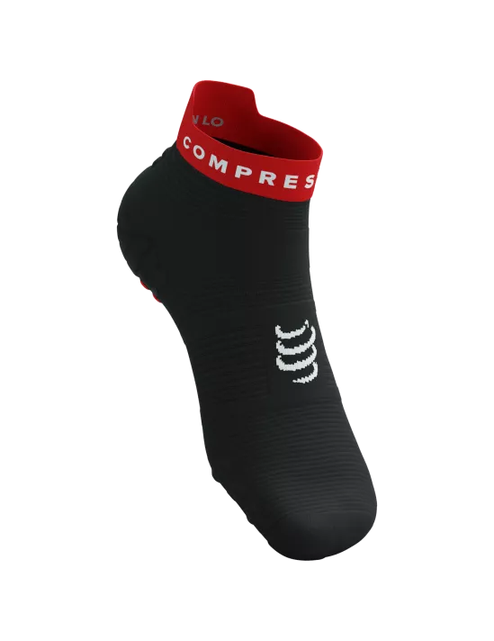 Compressport Unisex Pro Racing Socks v4.0 - Performance Running Socks for Men & Women - Low Cut, Breathable & Cushioned for Marathon, Trail Running & Workouts - Black