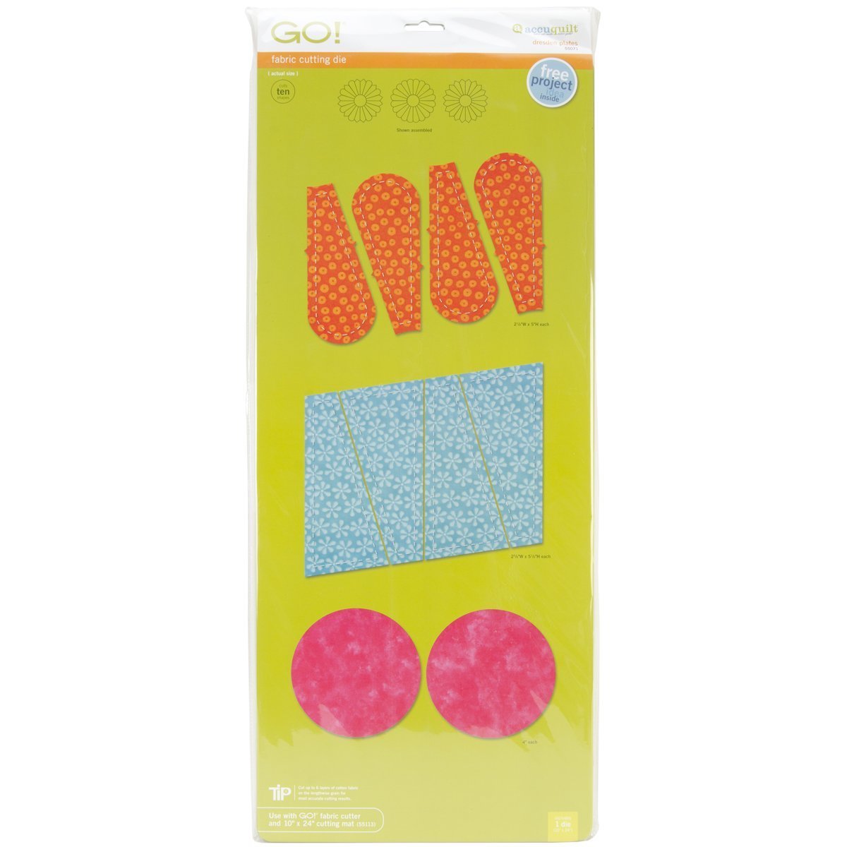 AccuQuilt GO! Fabric Cutting Dies - Dresden Plates for Quilting, Sewing & DIY Projects | Precision Fabric Cutter for Quilt Blocks & Patchwork Designs | Perfect for Quilters, Crafters & Sewing Enthusiasts