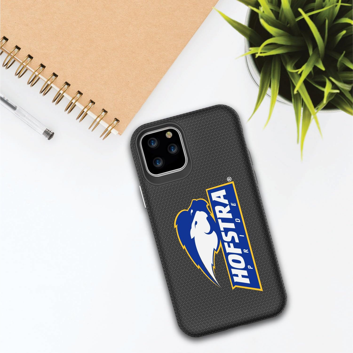 OTM Essentials Shockproof Phone Case for iPhone 13 Pro - Durable Hard Shell Protective Cover with Hofstra University Design - Perfect for College Students, Daily Use & Outdoor Activities