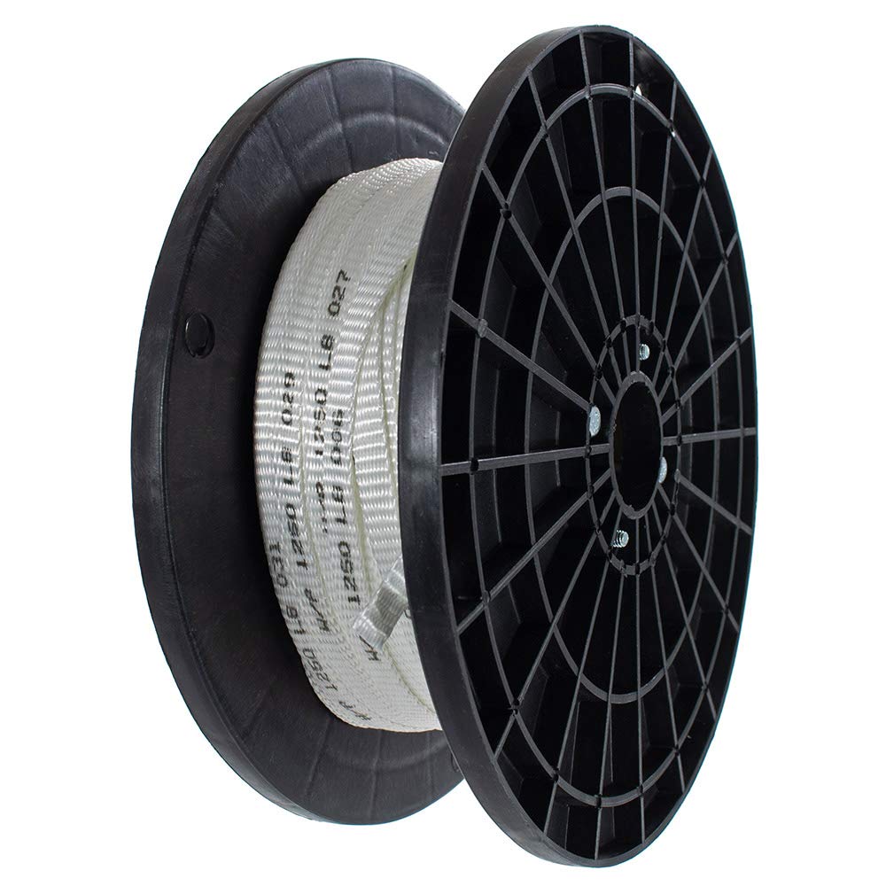 Golberg 1/2 Inch x 500 Feet Woven Polyester Cable Pulling Tape - White Printed Conduit Mule Tape for Electric Installations, Network Cabling & Fiber Optics | Professional Electrician-Grade Pull Tape for Underground Wiring, Data Centers & Telecom Projects