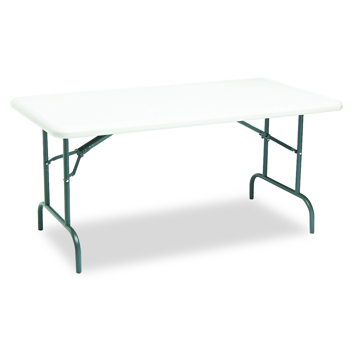 Indestructible Industrial Folding Table 30x60 Inches - 2000 lbs Capacity, Platinum Granite Finish | Heavy-Duty Workbench for Warehouses, Construction Sites & Outdoor Events