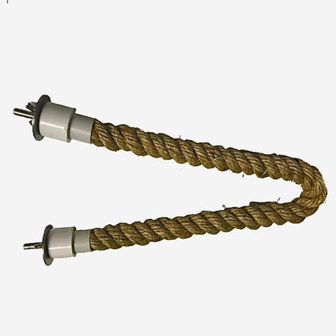 Natural Sisal Bird Perch 38x1.8 Inch - Perfect for Parrots, Cockatiels & Small Birds - Cage Accessory for Climbing & Beak Conditioning - Ideal for Bird Toys & Play Gyms