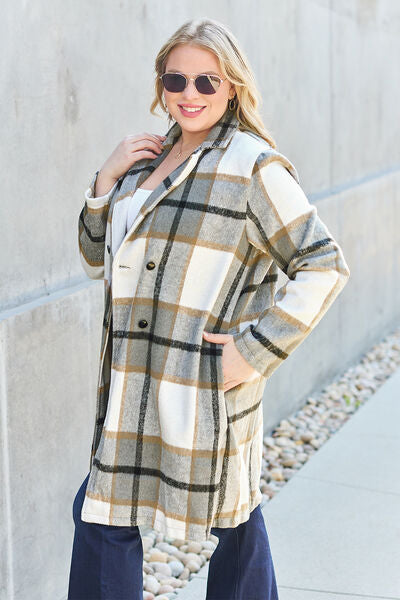 Stylish Plaid Button-Up Lapel Collar Coat for Men & Women | Trendy Fall Winter Jacket | Perfect for Office, Dating & Outdoor Activities