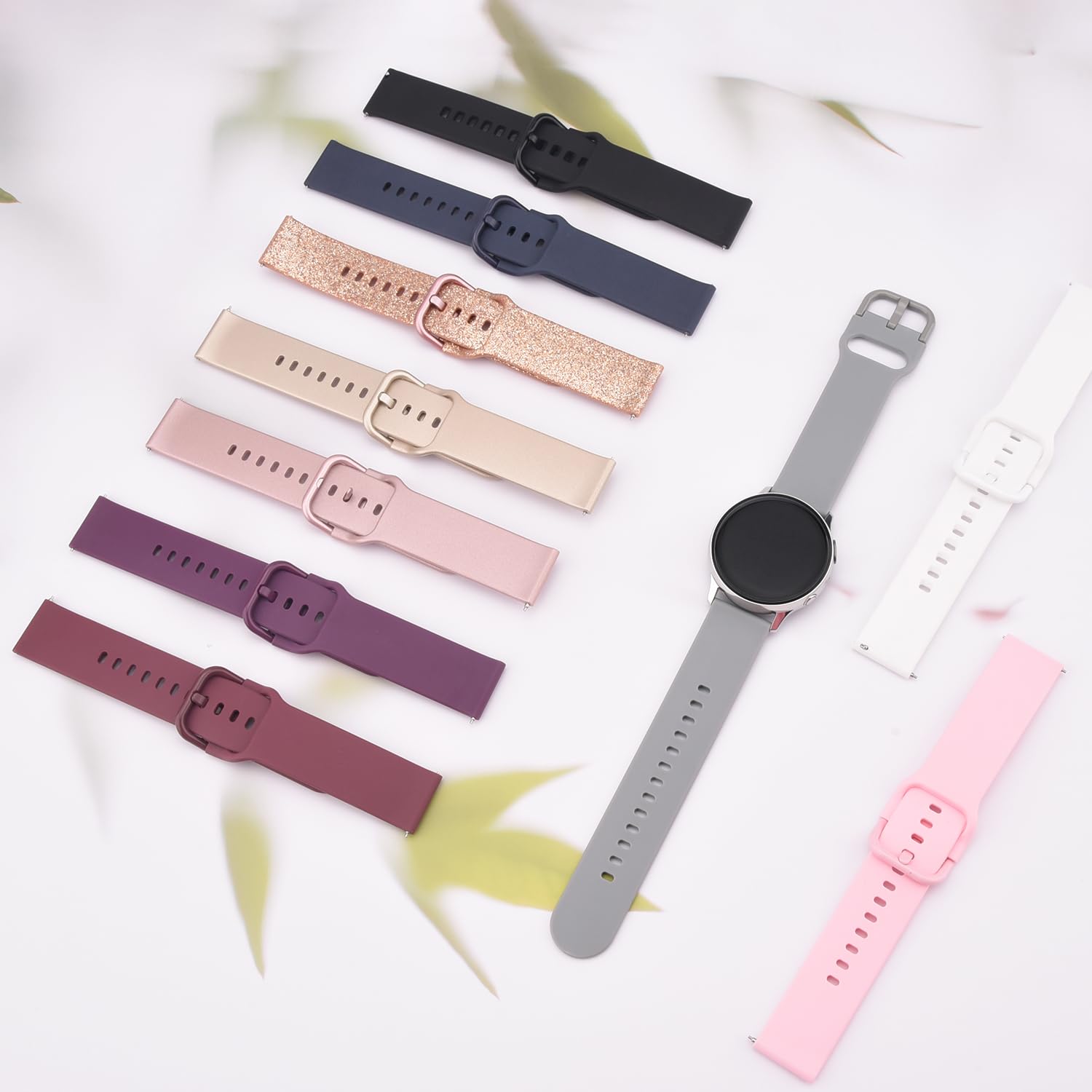 Meliya Quick Release Silicone Watch Bands - 20mm 22mm Soft Replacement Strap for Women & Men - Perfect for Fitness, Swimming & Everyday Wear