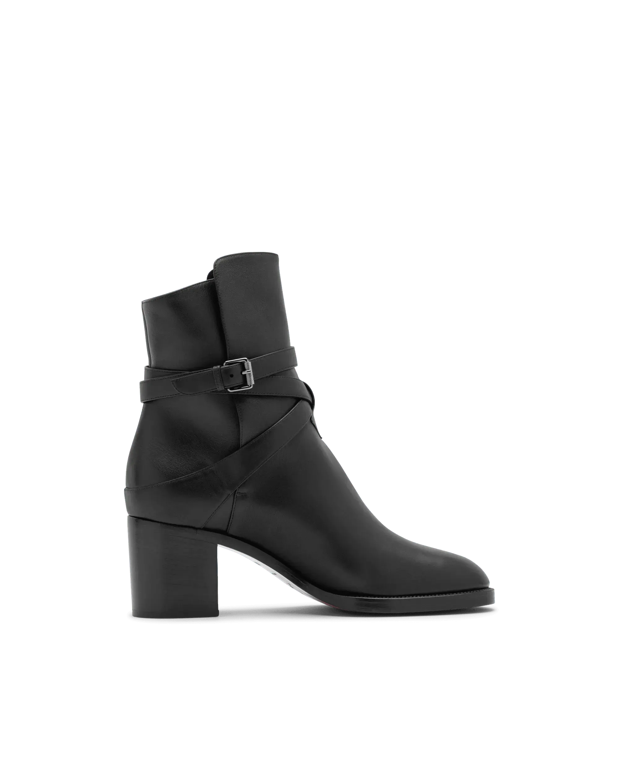 Karistrap Leather Ankle Boots for Women - Stylish & Comfortable Chunky Heel Booties - Perfect for Fall, Winter & Casual Outfits
