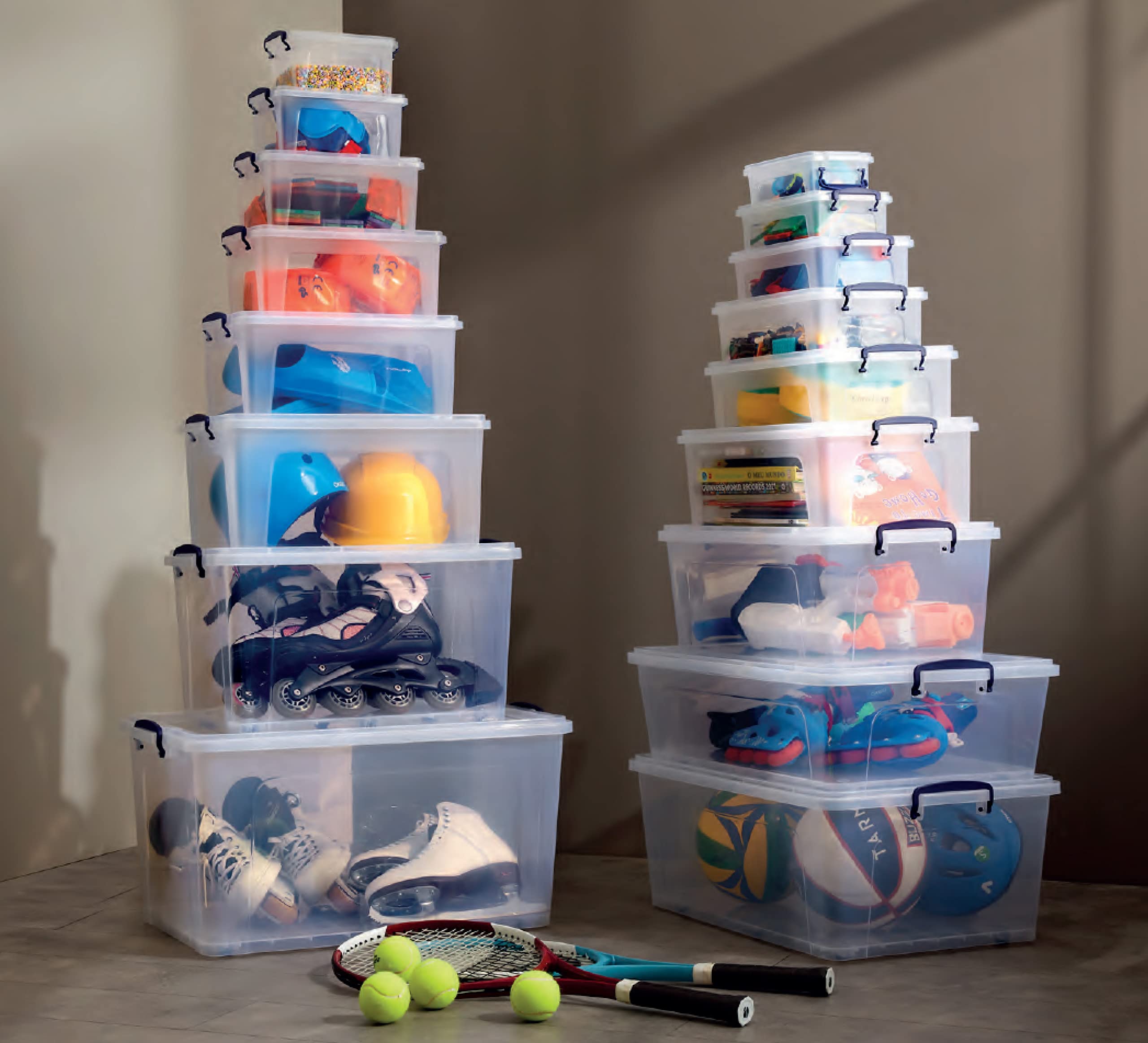 Superio 32 Qt Wheeled Storage Containers (3-Pack) - Stackable Large Plastic Bins with Secure Lids & Durable Latches - Perfect for Garage Organization, Moving Supplies & Home Storage Solutions