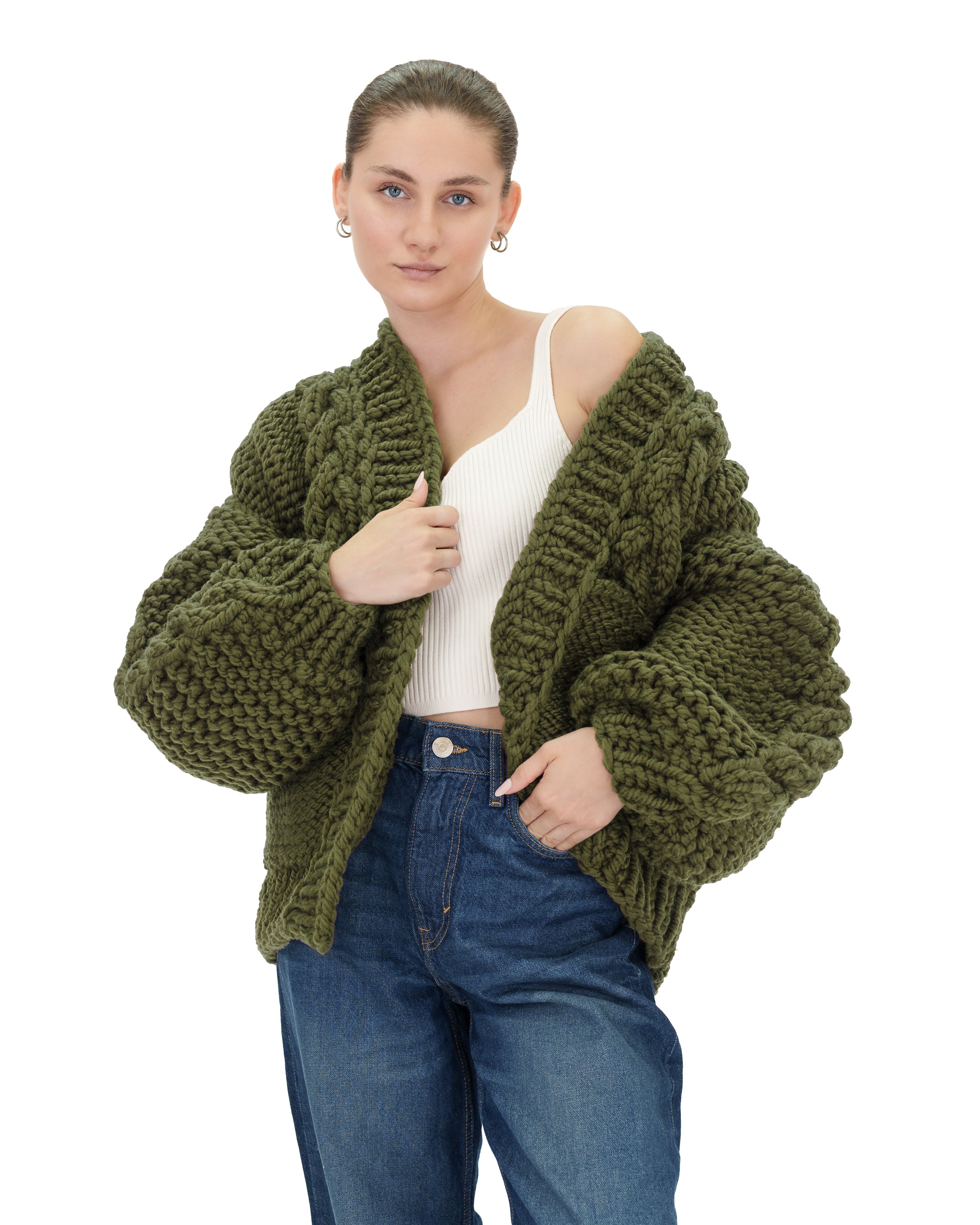 Stylish Braided Pocket Cardigan for Women - Soft Knit Open Front Sweater | Perfect for Fall, Winter & Layering Outfits