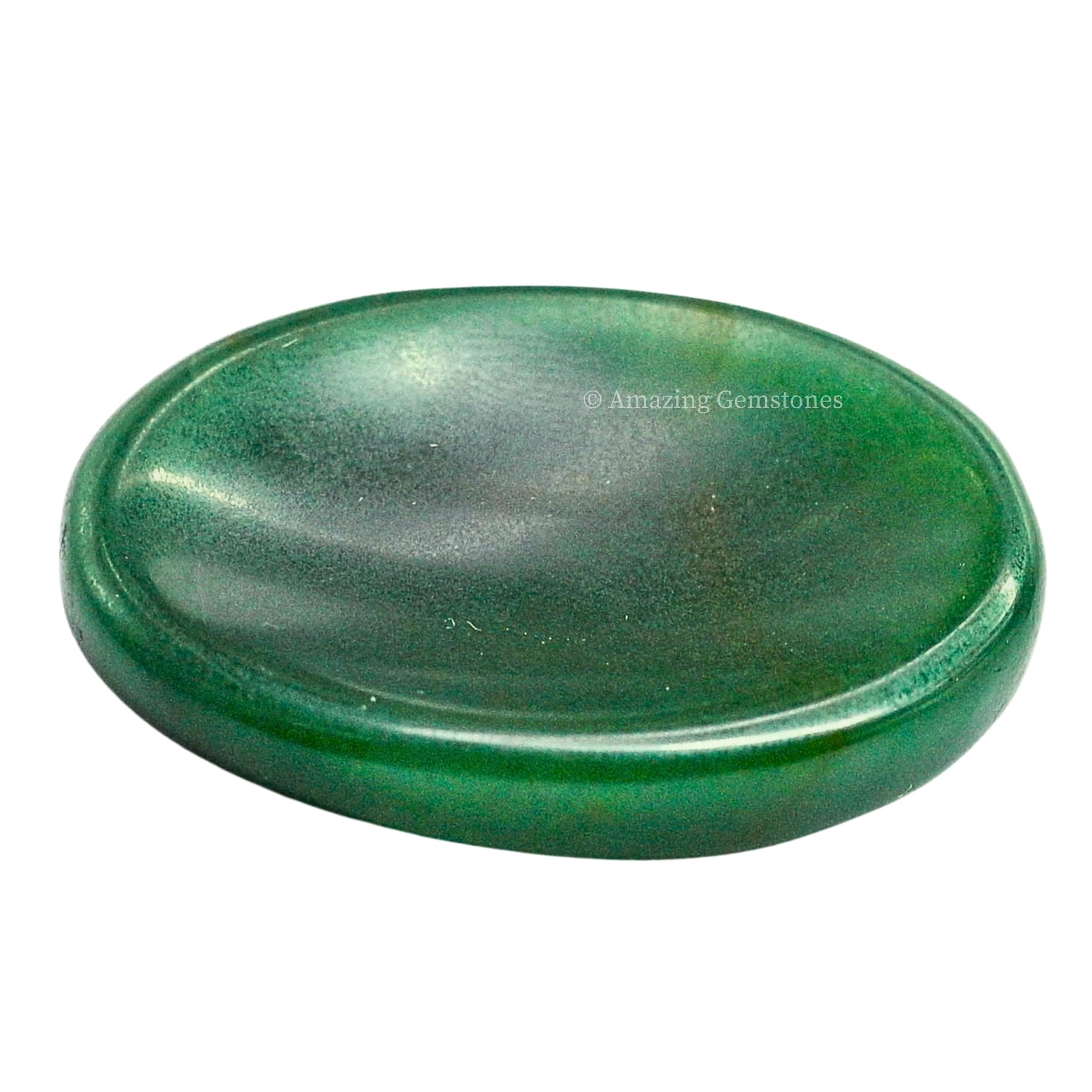 Green Jade Aventurine Worry Stone - Natural Healing Crystal for Stress Relief & Meditation - Anxiety Relief Gift for Women & Men - Perfect for Office Desk, Yoga Practice & Mindfulness Sessions