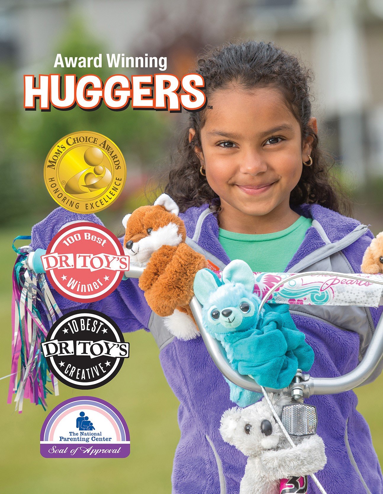 Wild Republic Huggers Otter Plush Toy - 8 Inch Soft Stuffed Animal with Slap Bracelet for Kids | Cute Gift for Birthdays, School Rewards & Cuddling Companion