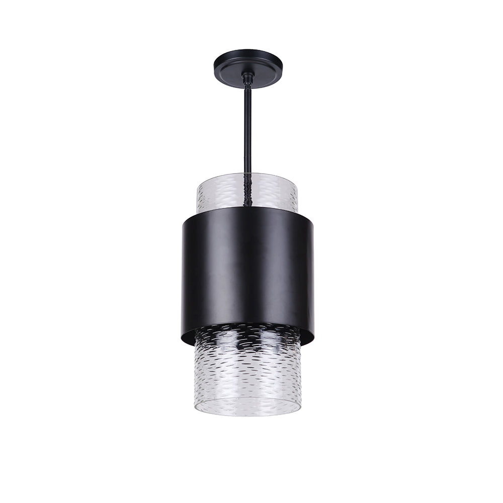 Jupiter One Light Pendant - Medium Size Black Modern Ceiling Fixture for Dining Room, Kitchen or Bedroom Lighting