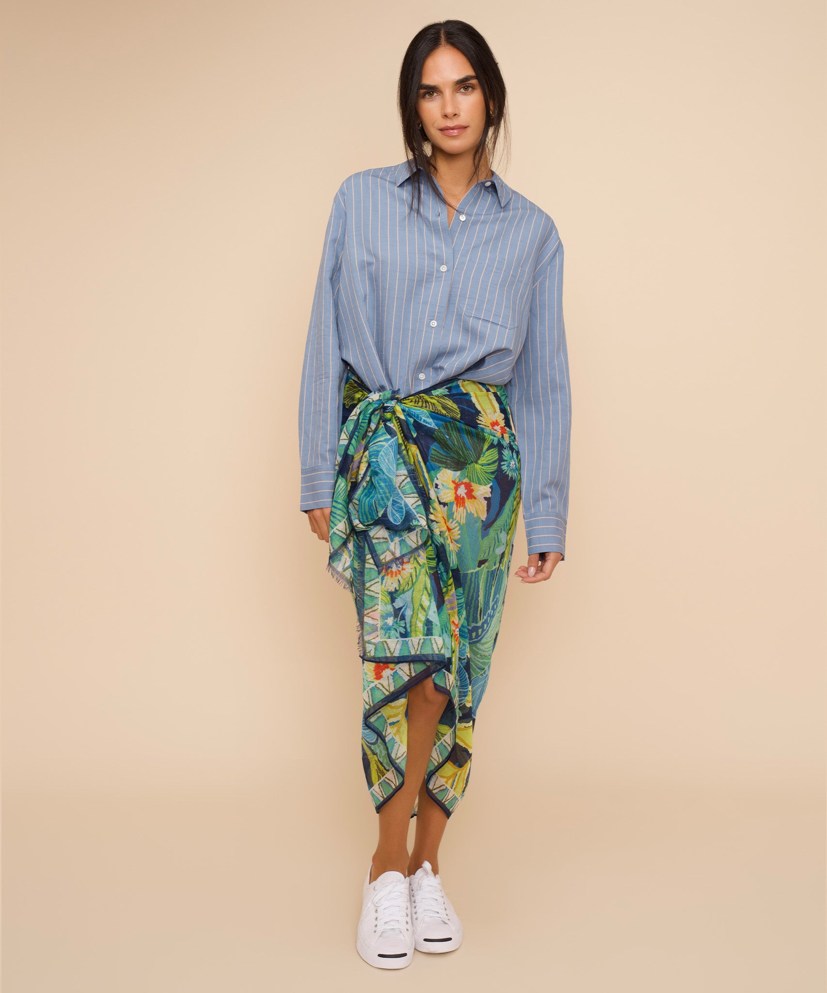 Stylish Rainforest Print Sarong Wrap - Lightweight Beach Cover-Up for Women, Perfect for Pool, Vacation & Summer Outfits