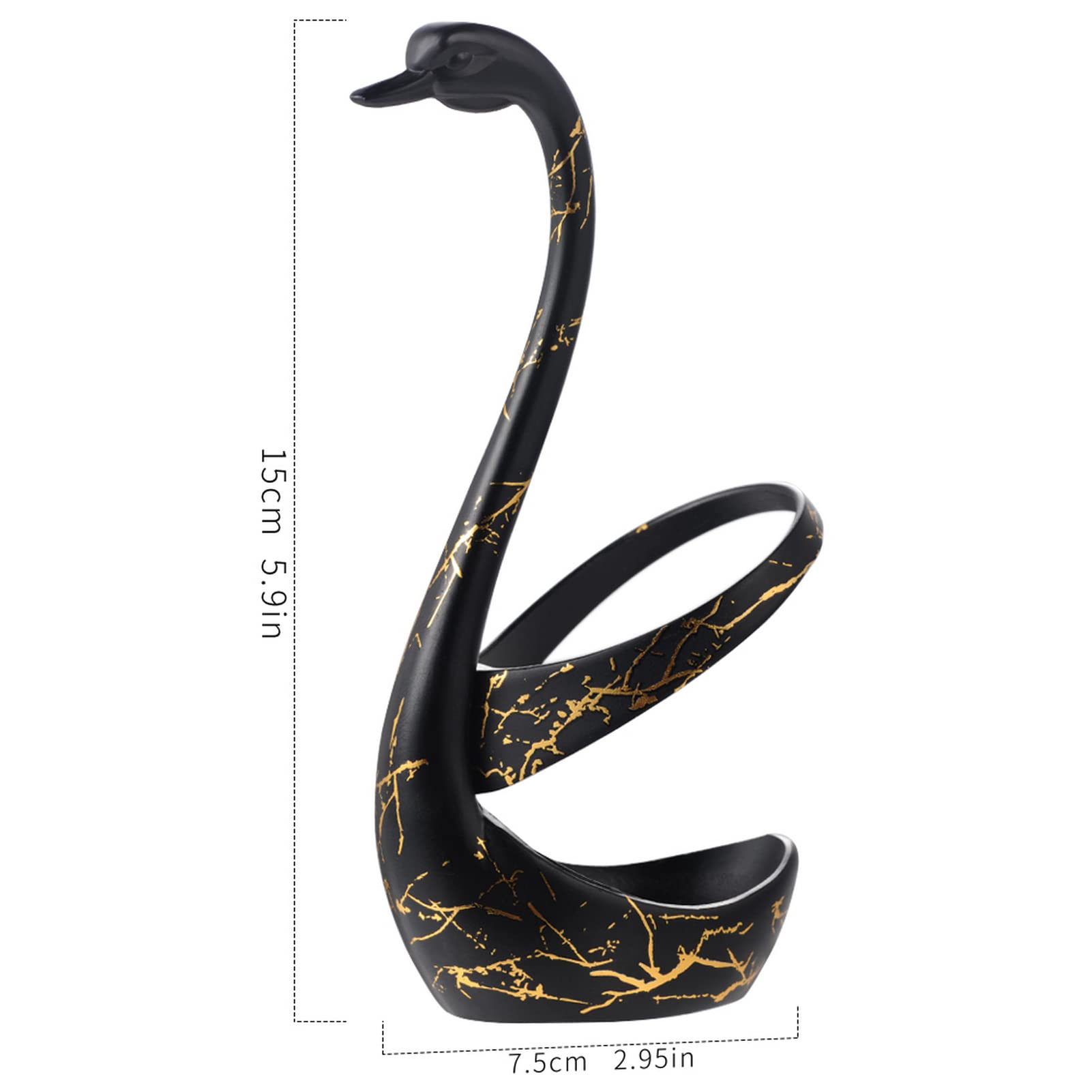 Elegant Black Swan Base Holder for Coffee Bar & Dining Table Decor - Perfect for Wedding, Party & Home Entertaining - Stylish Centerpiece for Romantic Dinners & Special Occasions